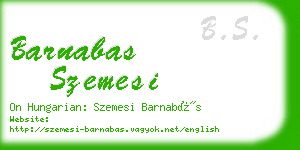 barnabas szemesi business card